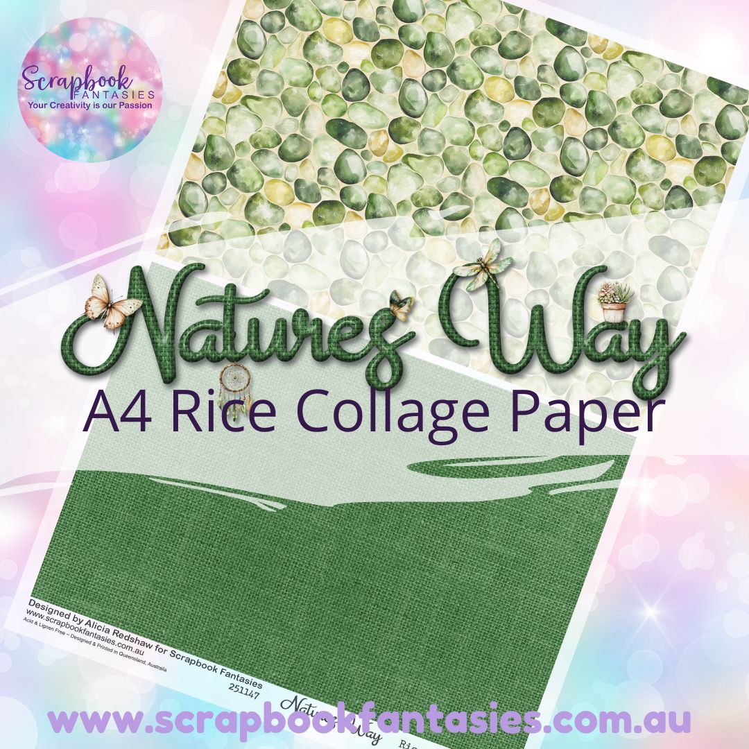Natures Way A4 Rice Collage Paper - Halves 1 251147