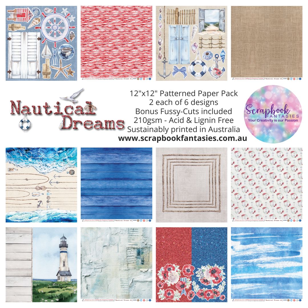 Nautical Dreams 12x12 Double-Sided Patterned Paper Pack - 342400