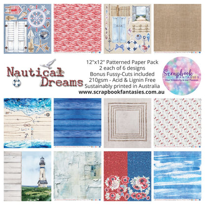 Nautical Dreams 12x12 Double-Sided Patterned Paper Pack - 342400