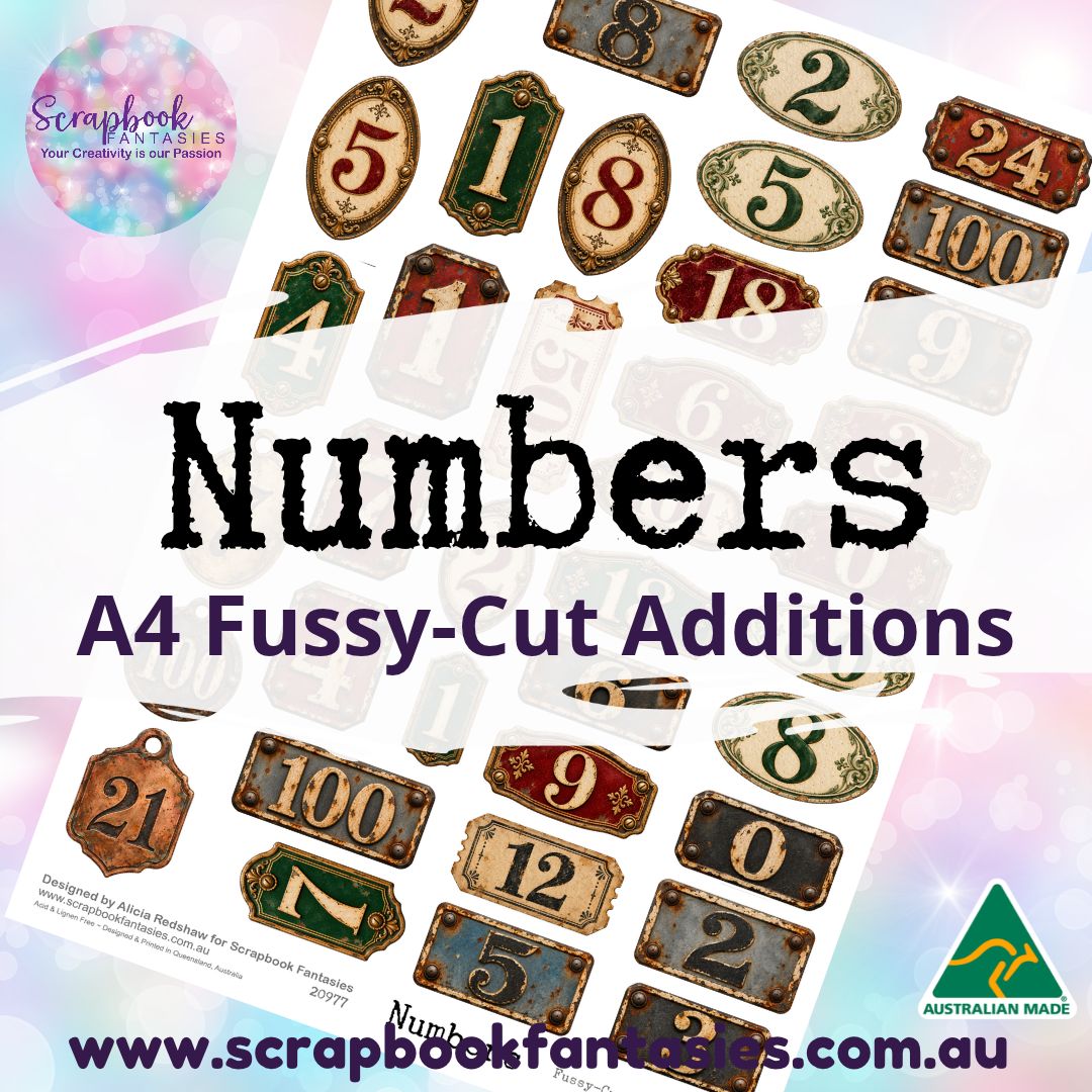 Numbers 1 A4 Colour Fussy-Cut Additions 20977
