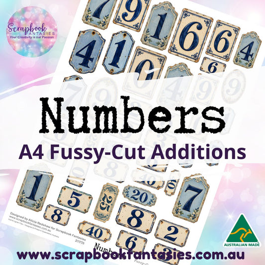 Numbers 2 A4 Colour Fussy-Cut Additions 20978