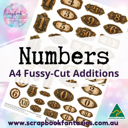 Numbers 3 A4 Colour Fussy-Cut Additions 20979