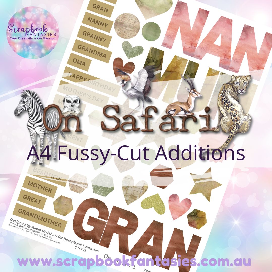 On Safari A4 Colour Fussy-Cut Additions - Mum Nan Gran 736733