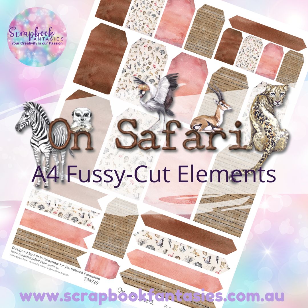 On Safari A4 Colour Fussy-Cut Elements - Tags and Tabs 1 736729