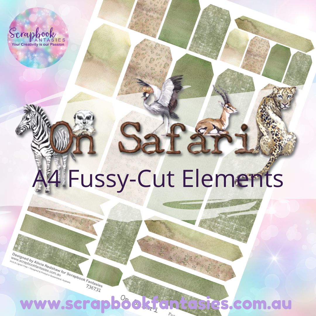 On Safari A4 Colour Fussy-Cut Elements - Tags and Tabs 32 736731