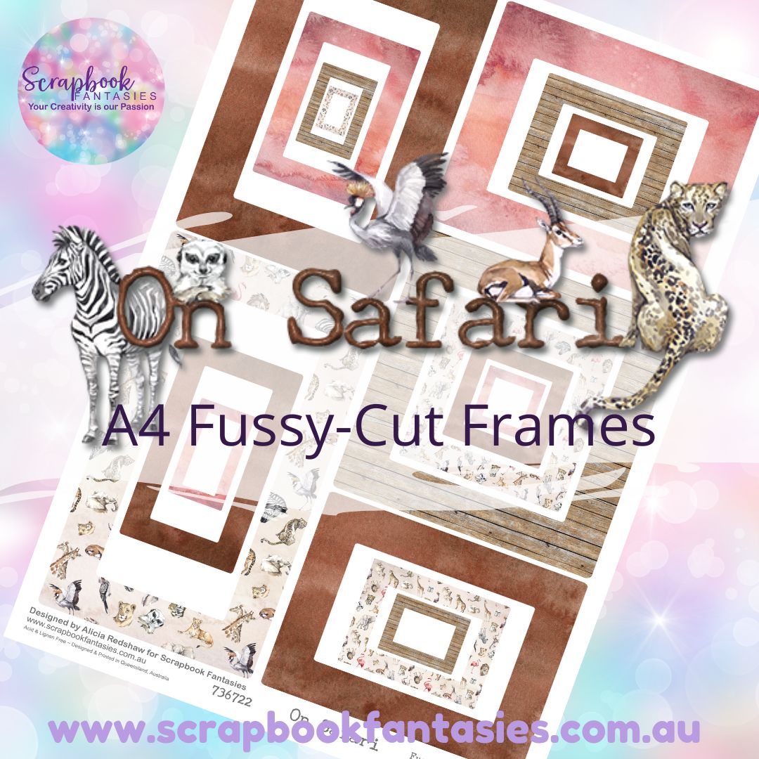 On Safari A4 Colour Fussy-Cut Frames 1 736722