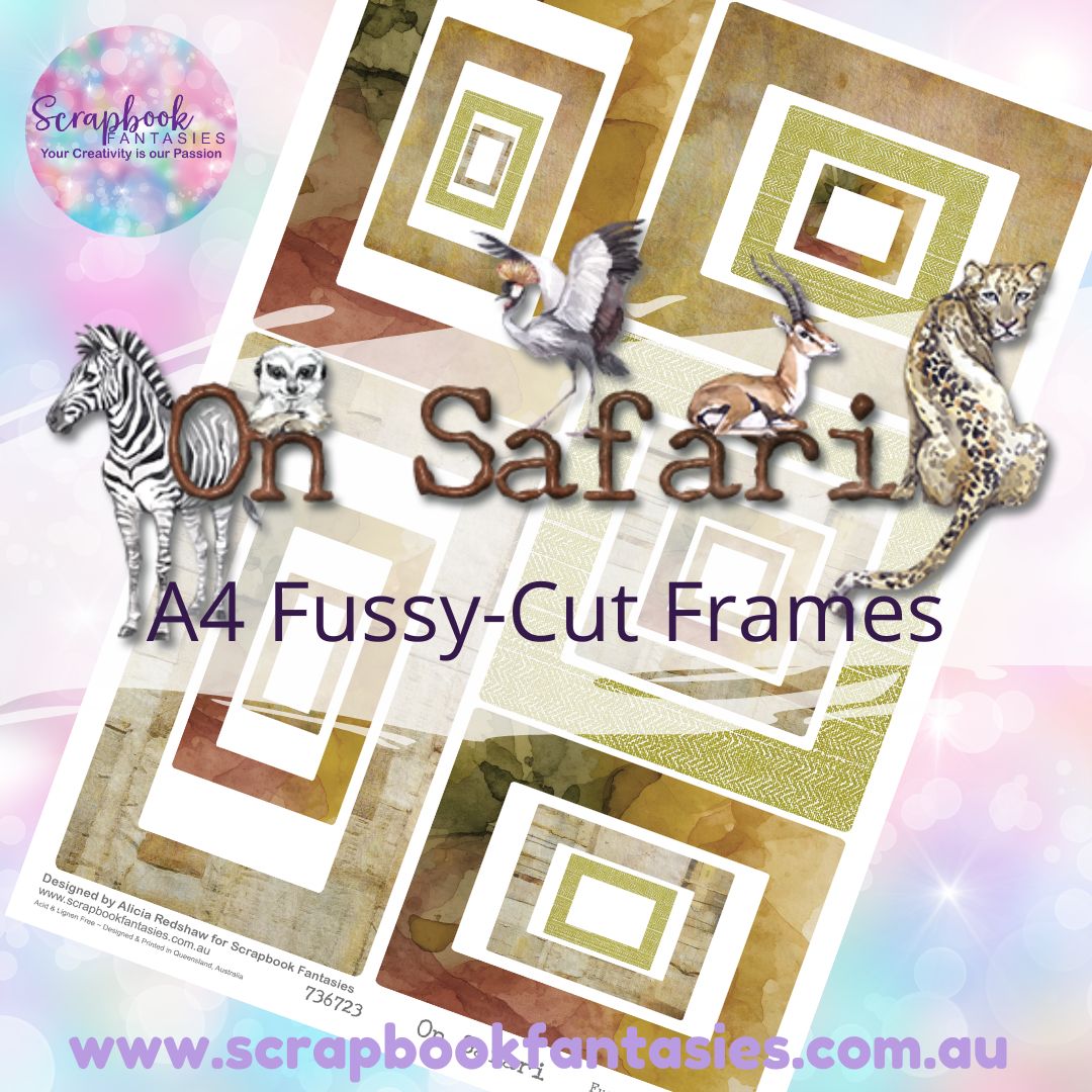 On Safari A4 Colour Fussy-Cut Frames 2 736723