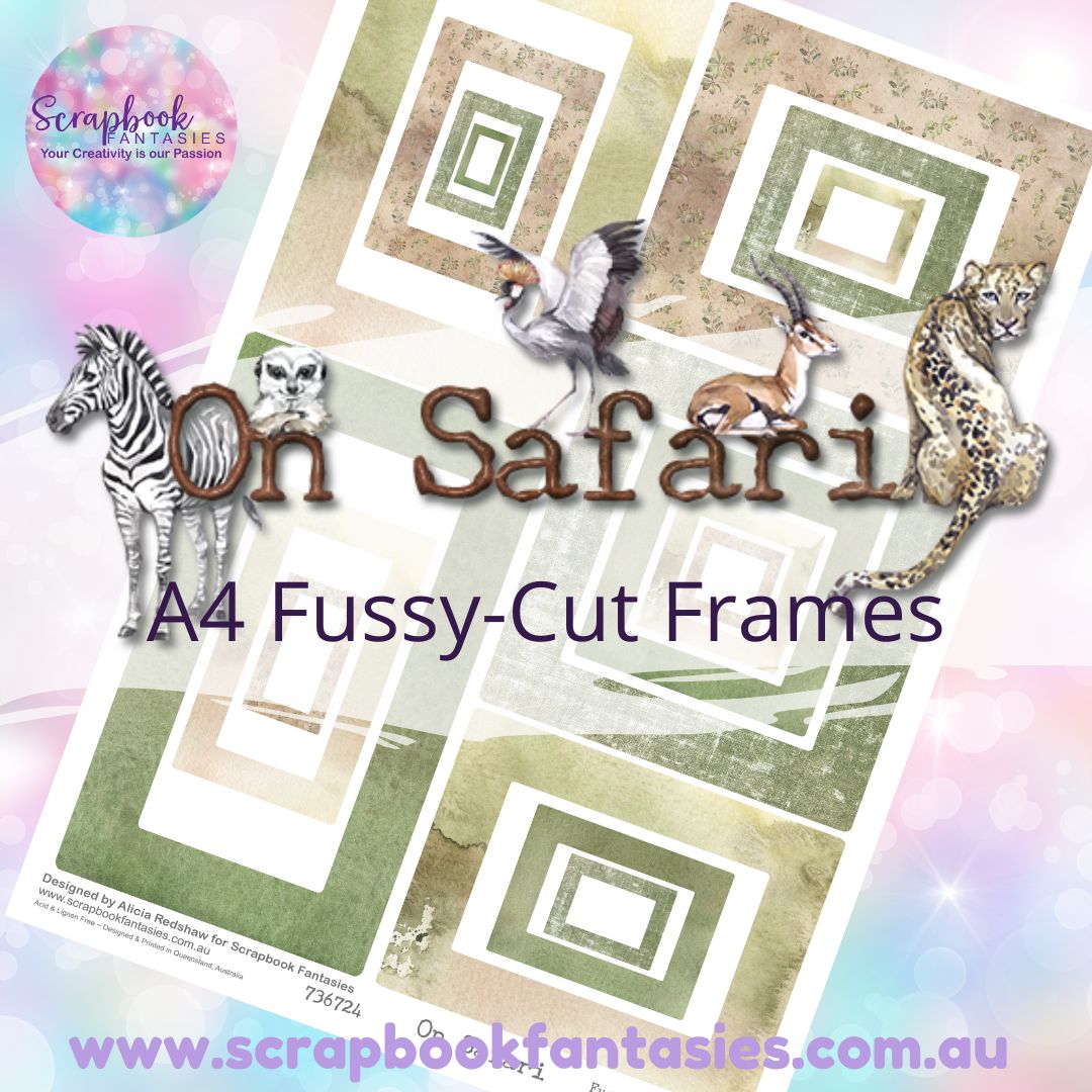 On Safari A4 Colour Fussy-Cut Frames 3 736724