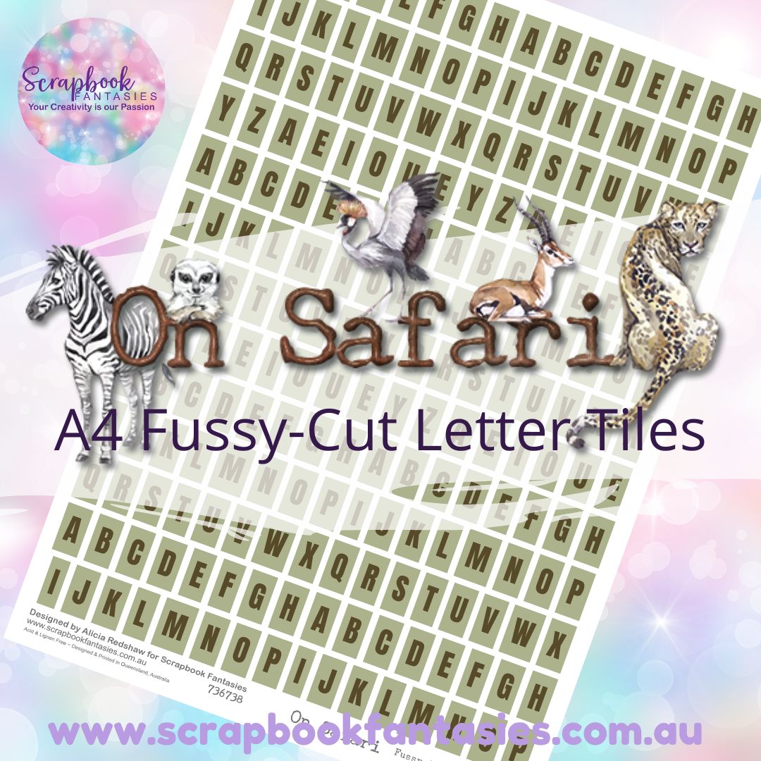 On Safari Colour Fussy-Cut Letter Tiles - Medium 736738