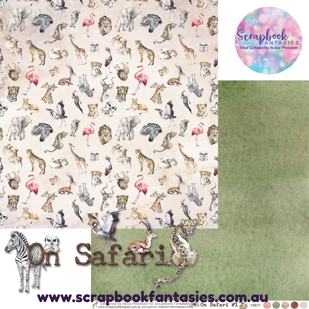 On Safari 12x12 Double-Sided Patterned Paper 1 - 73671