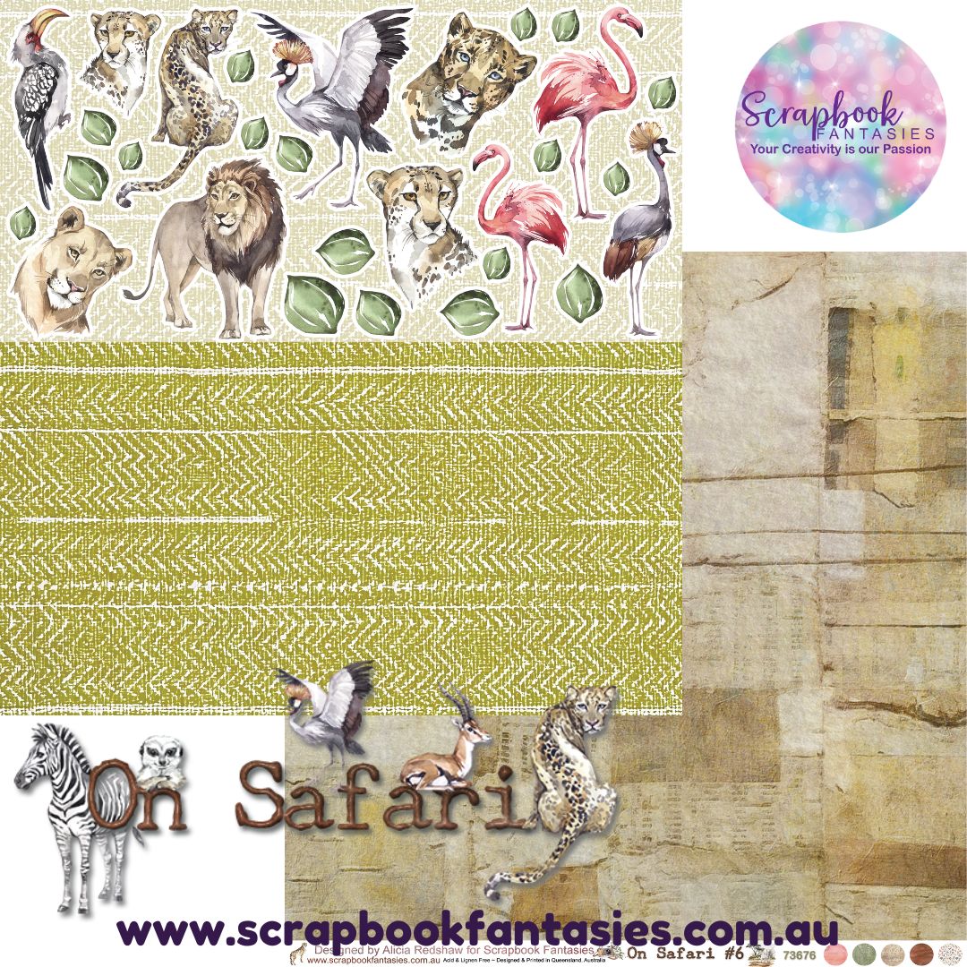 On Safari 12x12 Double-Sided Patterned Paper 6 - 73676