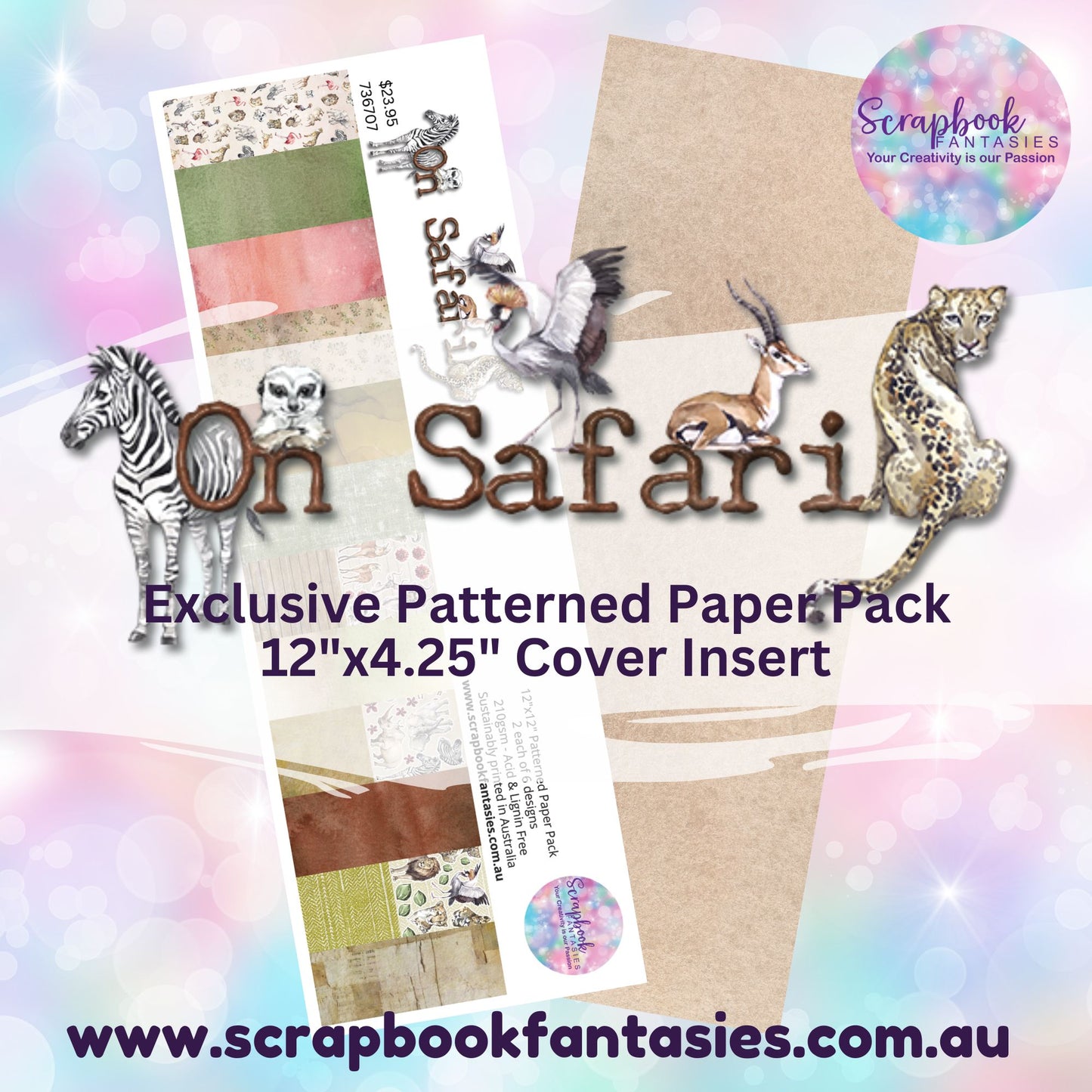 On Safari 12x12 Double-Sided Patterned Paper Pack 736707