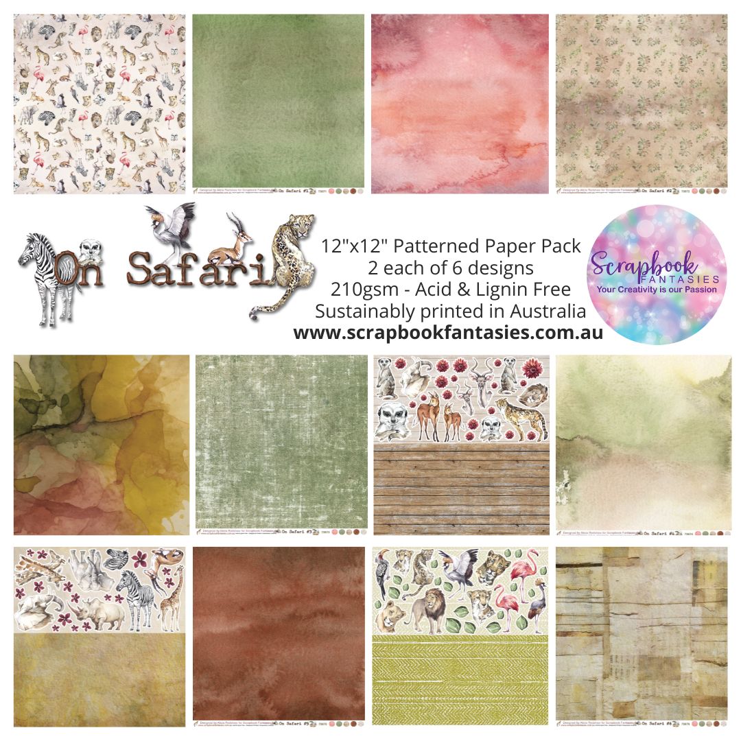 On Safari 12x12 Double-Sided Patterned Paper Pack 736707