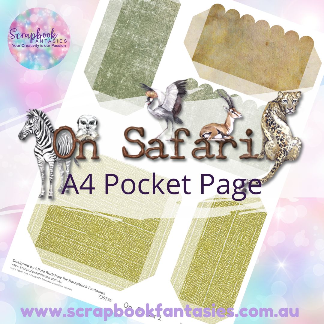 On Safari A4 Colour Pocket Page - Rectangles and Square 3 736736