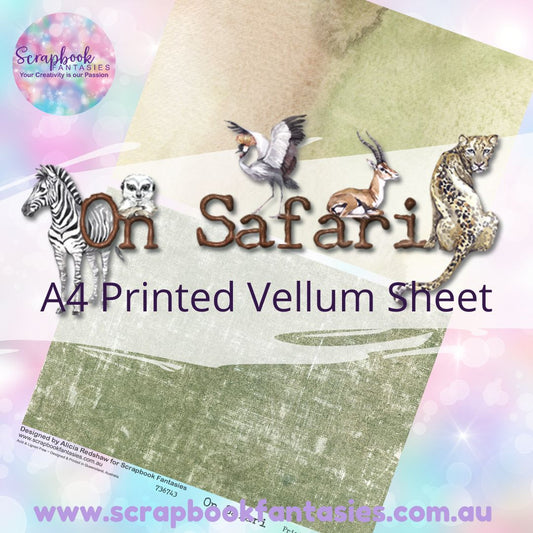 On Safari A4 Printed Vellum Sheet - Halves 1 736743