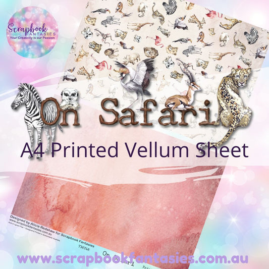 On Safari A4 Printed Vellum Sheet - Halves 6 736748