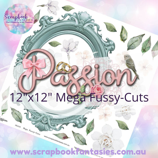 Passion 12"x12" Mega Fussy-Cuts Page - Teal Oval Frame 264105