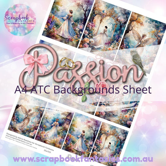 Passion A4 ATC Backgrounds Sheet 1 264059