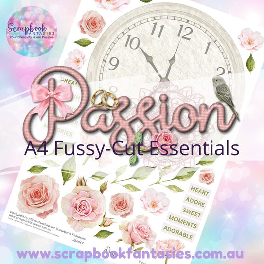 Passion A4 Colour Fussy-Cut Essentials - Clock and Roses 264067