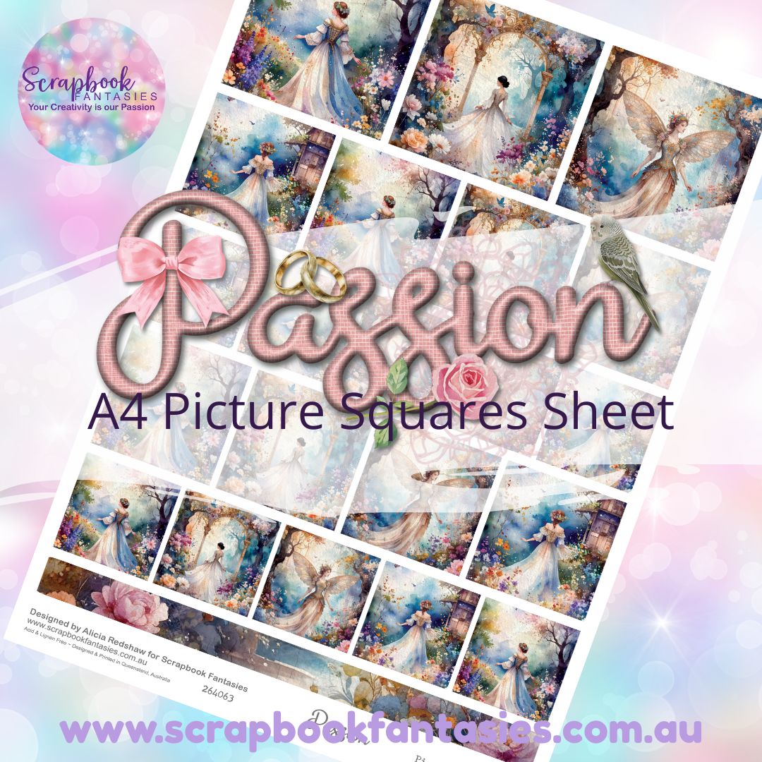 Passion A4 Colour Fussy-Cut Picture Squares 1 264063