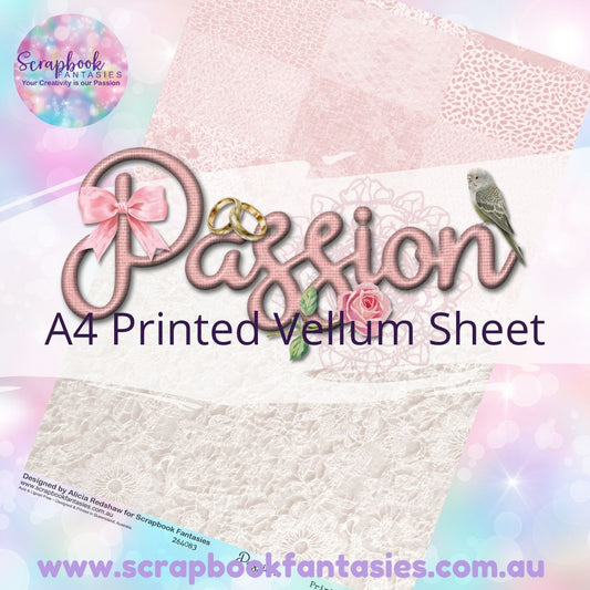 Passion A4 Printed Vellum Sheet - Halves 1 264083
