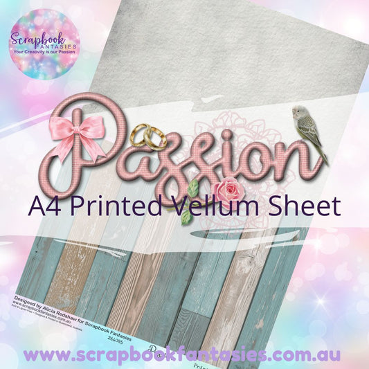 Passion A4 Printed Vellum Sheet - Halves 3 264085