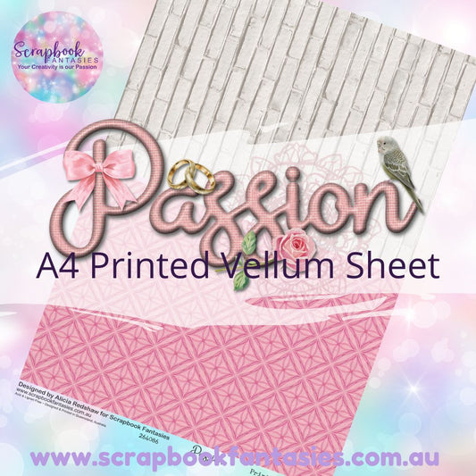 Passion A4 Printed Vellum Sheet - Halves 4 264086