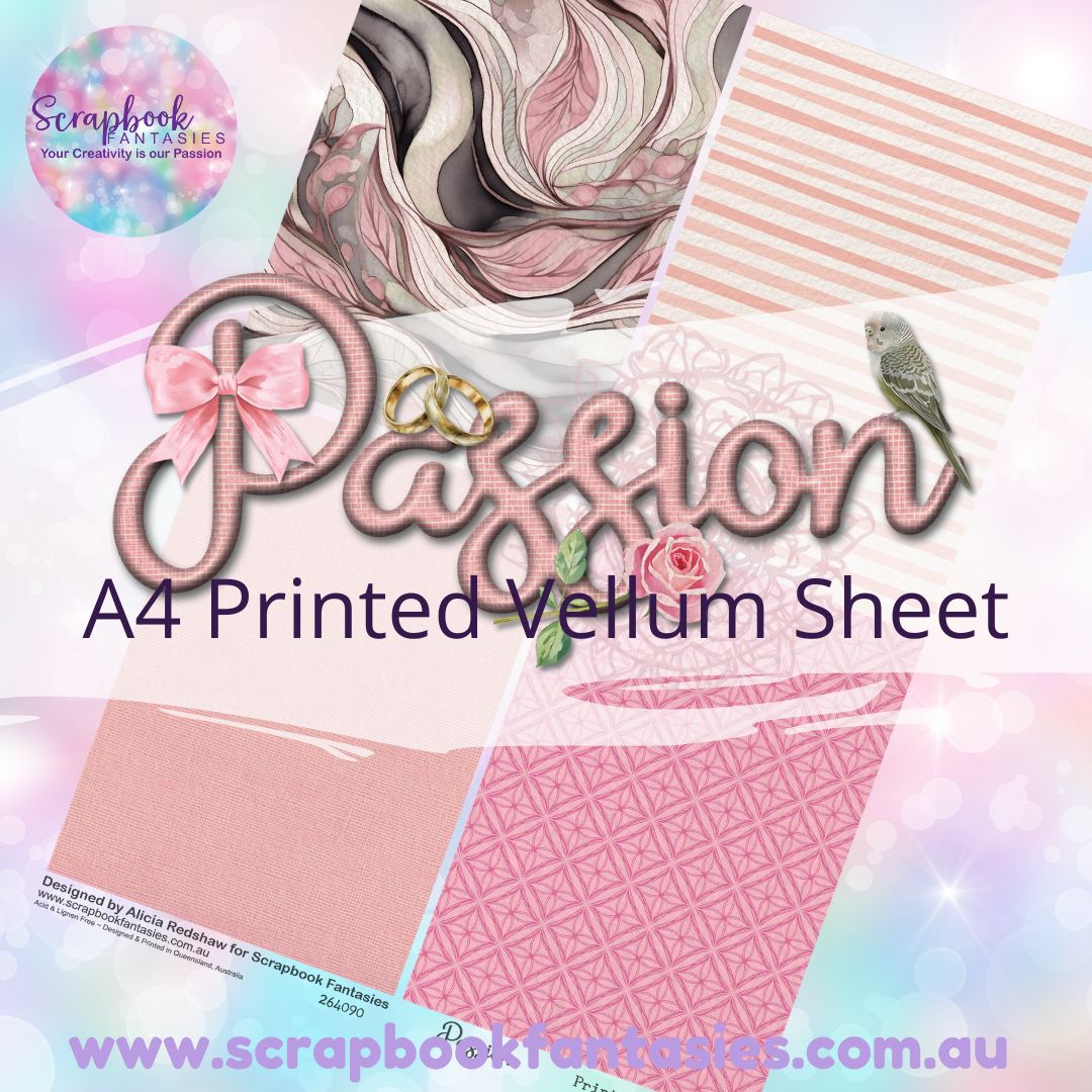 Passion A4 Printed Vellum Sheet - Quarters 2 264090