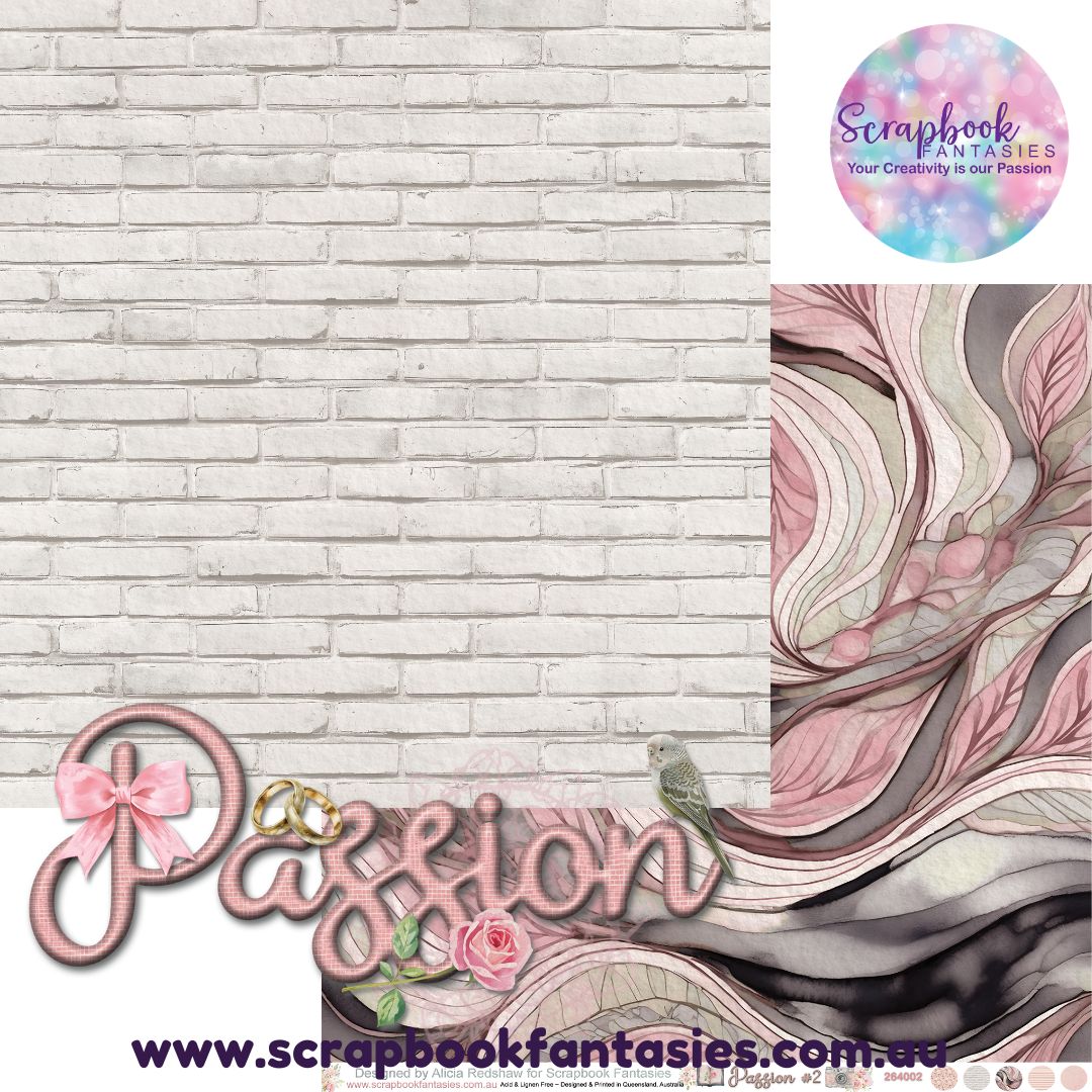 Passion 12x12 Double-Sided Patterned Paper 2 - 264002