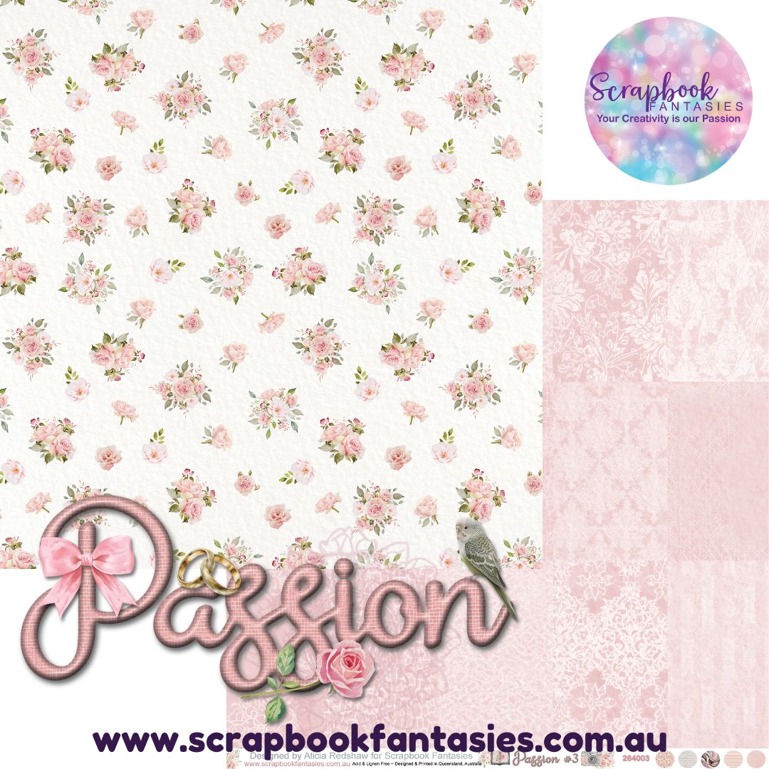 Passion 12x12 Double-Sided Patterned Paper 3 - 264003