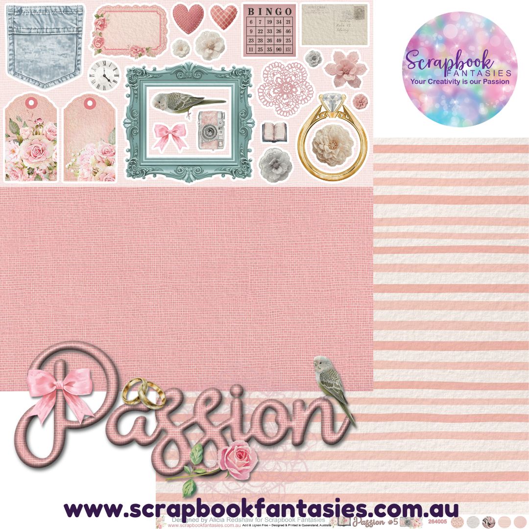 Passion 12x12 Double-Sided Patterned Paper 5 - 264005