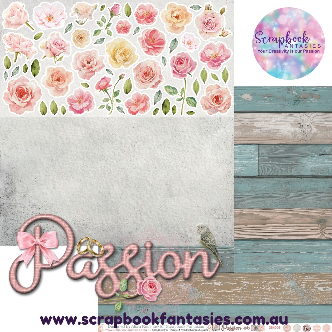 Passion 12x12 Double-Sided Patterned Paper 6 - 264006