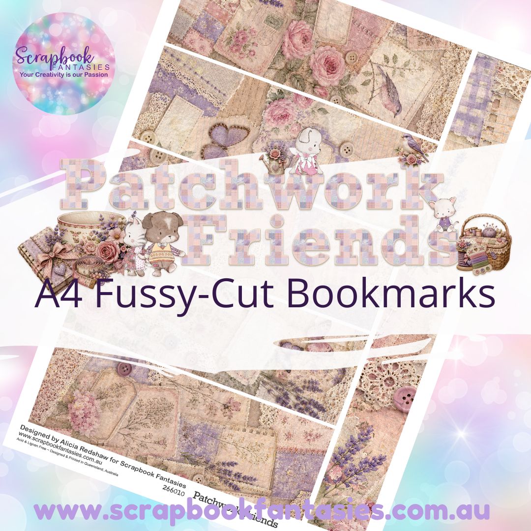 Patchwork Friends A4 Colour Fussy-Cut Elements - Bookmarks 266010