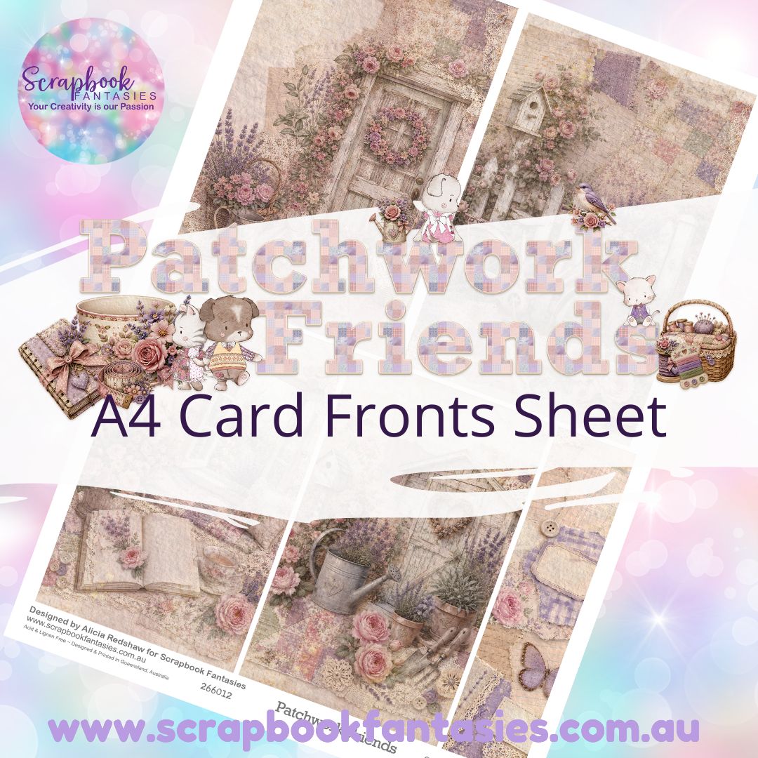 Patchwork Friends A4 Card Fronts Sheet 1 266012