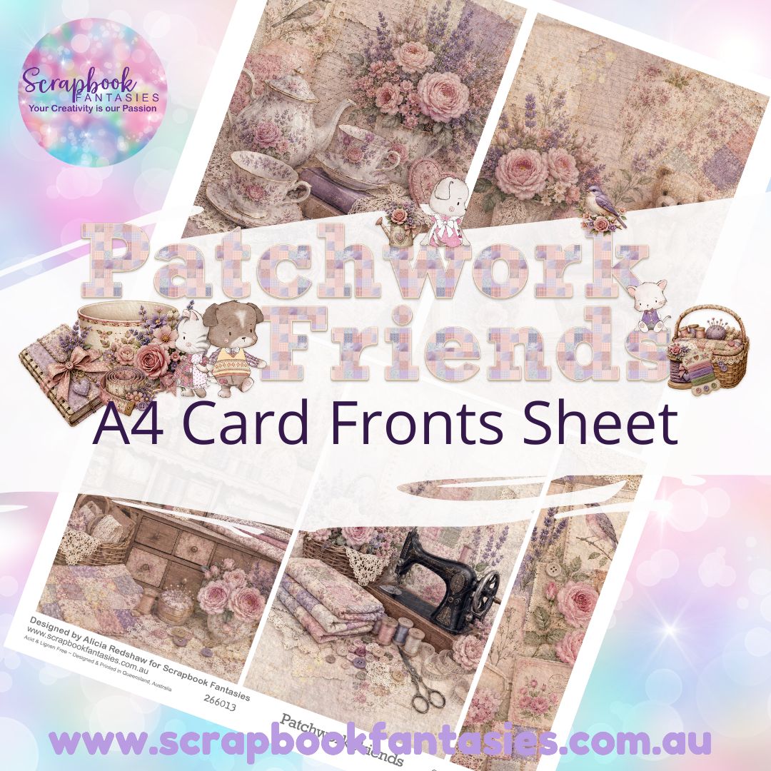 Patchwork Friends A4 Card Fronts Sheet 2 266013