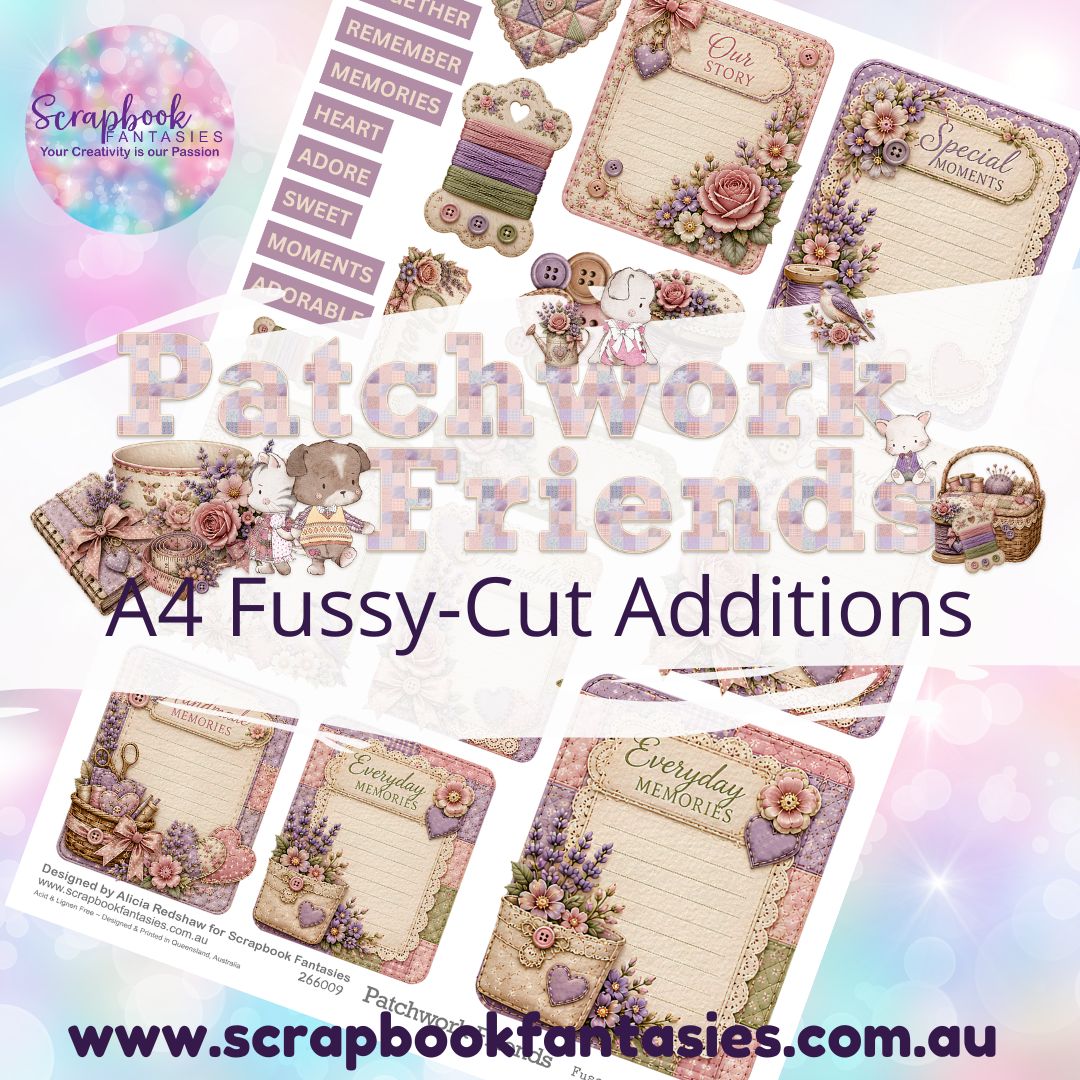 Patchwork Friends A4 Colour Fussy-Cut Additions - Journal Cards 1 266009