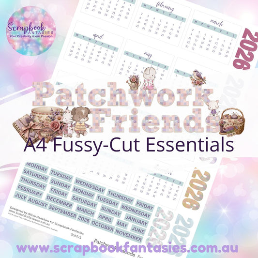 Patchwork Friends A4 Colour Fussy-Cut Calendar - 2026 - 266011