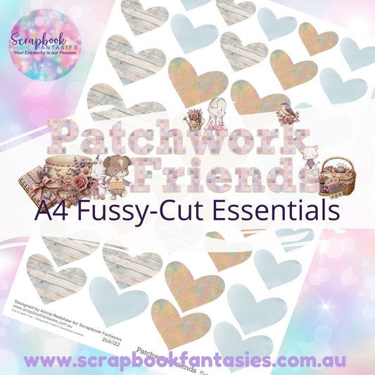 Patchwork Friends A4 Colour Fussy-Cut Elements - Hearts 2-2 266022