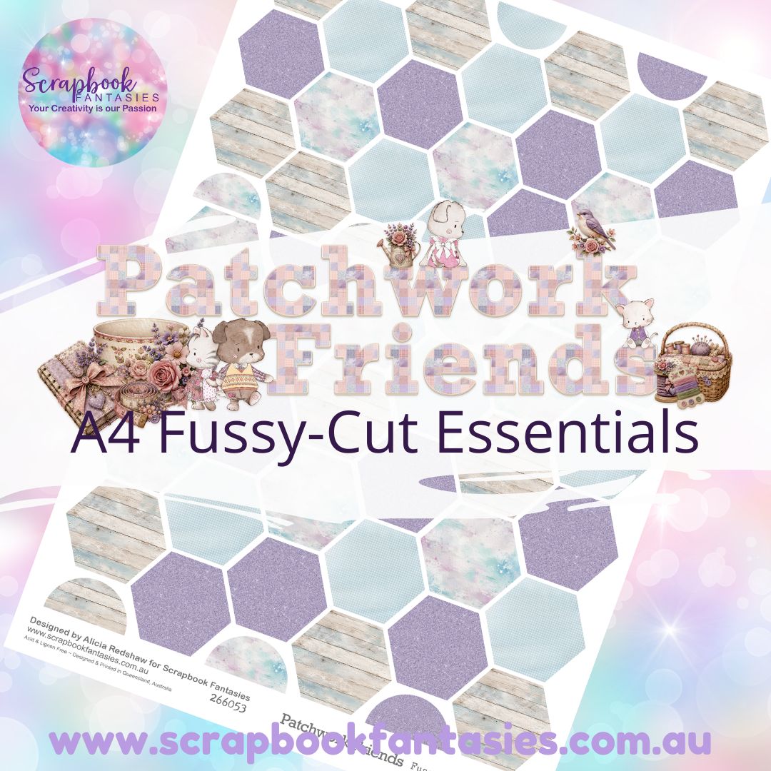 Patchwork Friends A4 Colour Fussy-Cut Elements - Hexagons 2 266053
