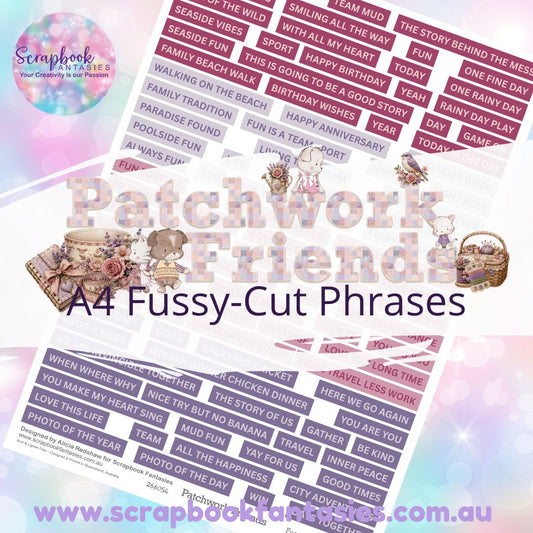 Patchwork Friends Colour Fussy-Cut Phrases 1 - 266054