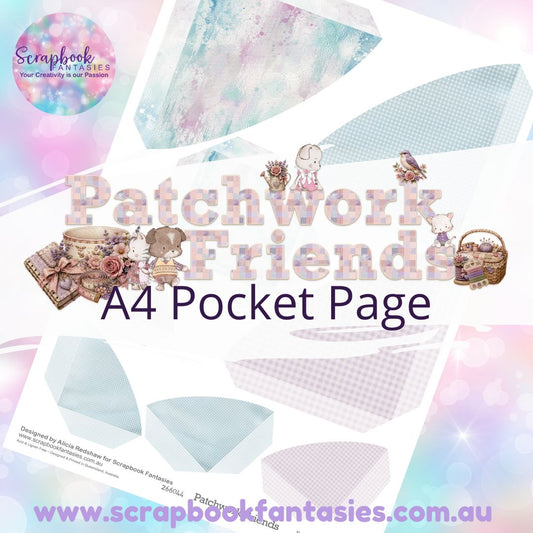 Patchwork Friends A4 Colour Pocket Page - Rounded Corners 1 266044