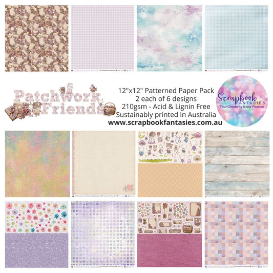 Patchwork Friends 12x12 Double-Sided Patterned Paper Pack 266000