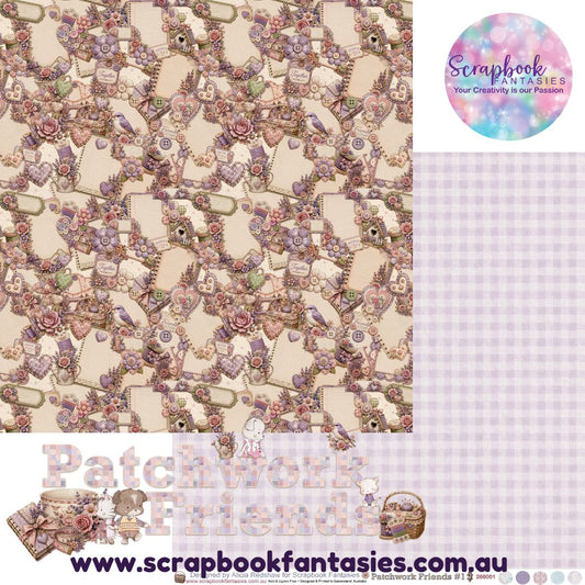 Patchwork Friends 12x12 Double-Sided Patterned Paper 1 - 266001
