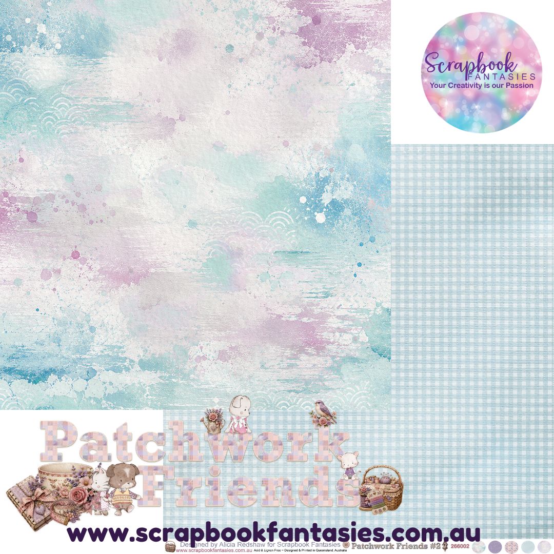 Patchwork Friends 12x12 Double-Sided Patterned Paper 2 - 266002