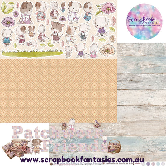 Patchwork Friends 12x12 Double-Sided Patterned Paper 4 - 266004
