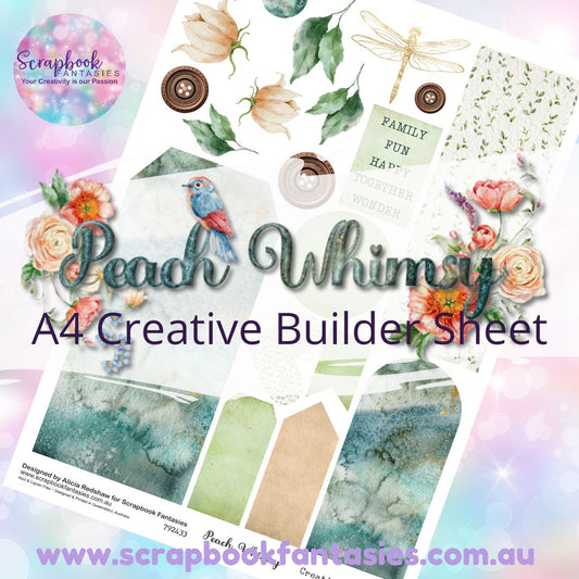 Peach Whimsy A4 Creative Builder Sheet 1 - 792433