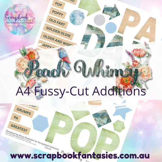 Peach Whimsy A4 Colour Fussy-Cut Additions - Dad Pop Pa 792478