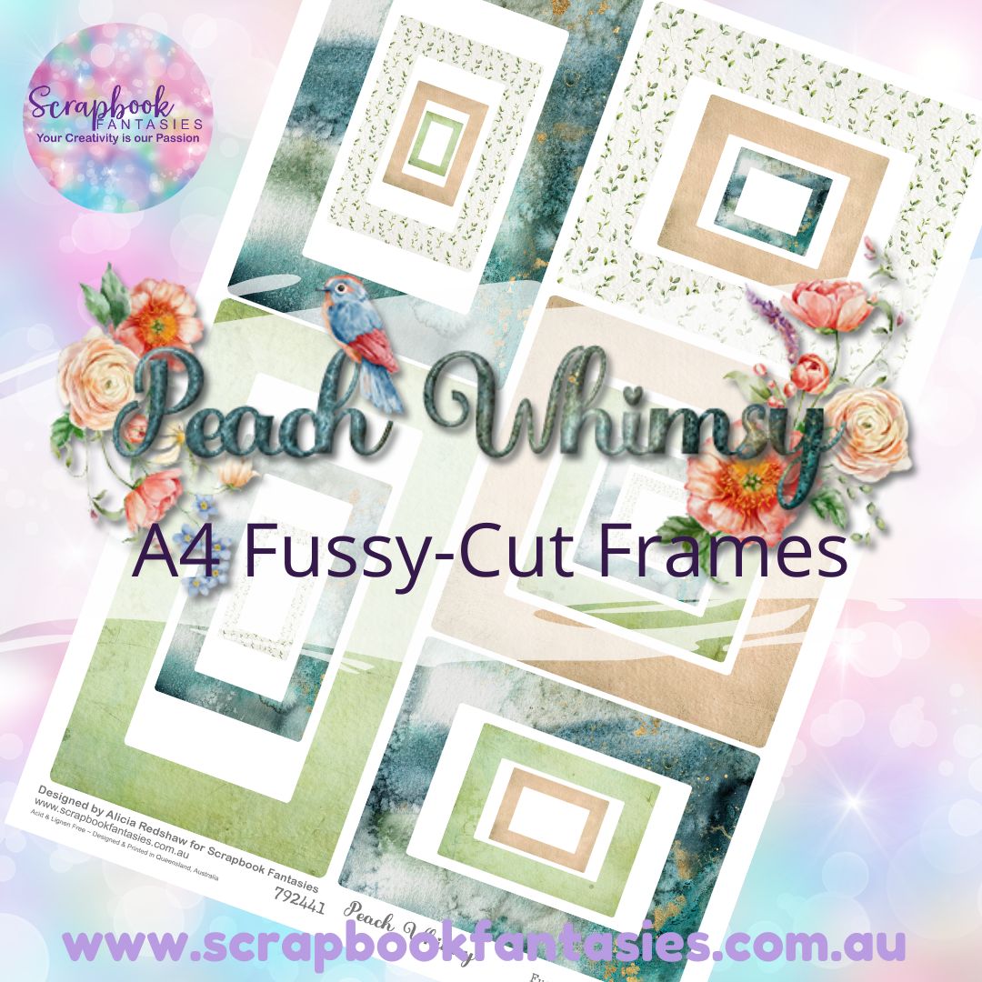 Peach Whimsy A4 Colour Fussy-Cut Frames 1 792441