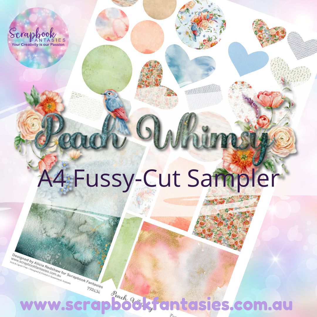 Peach Whimsy A4 Colour Fussy-Cut Sampler 1 - 792434