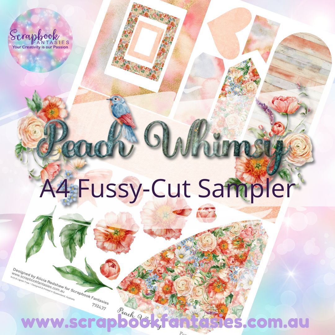Peach Whimsy A4 Colour Fussy-Cut Sampler 4 - 792437